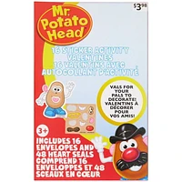 Mr. Potato Head Sticker Activity Valentine Cards, Sticker Activity, Multi-Colored, 16 Count