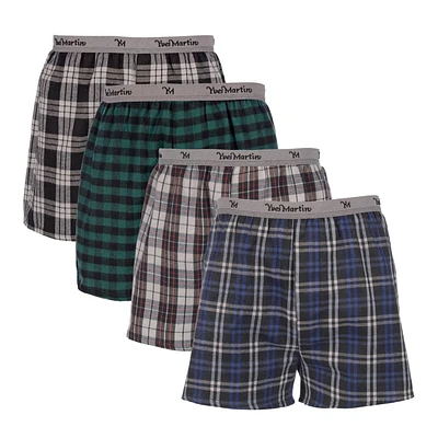 Yves Martin Men's Flannel Sleep Shorts