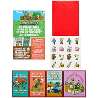 Mincecraft Valentine Cards with Tattoos, Multi-Colored, 32 Count