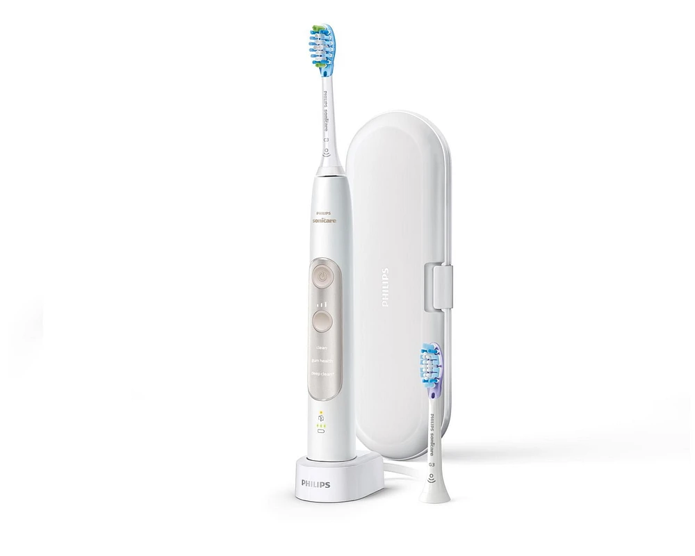 Philips Sonicare ExpertClean 7300 Rechargeable Electric Toothbrush with Bluetooth & Travel Case, HX9610/16, White, Removes up to 10x more plaque