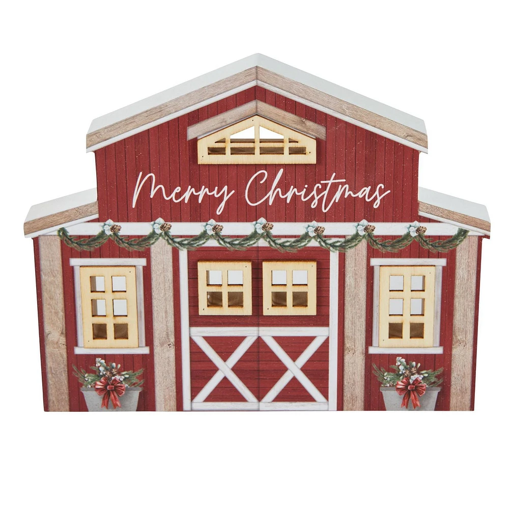 Holiday Time Barn Block Sign