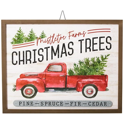 Holiday Time 23" Hanging Christmas Truck Sign