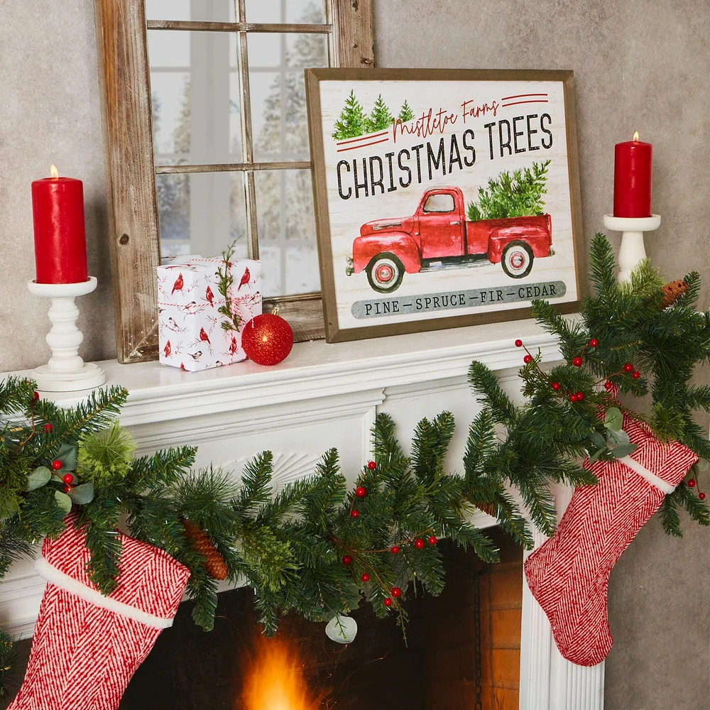 Holiday Time 23" Hanging Christmas Truck Sign