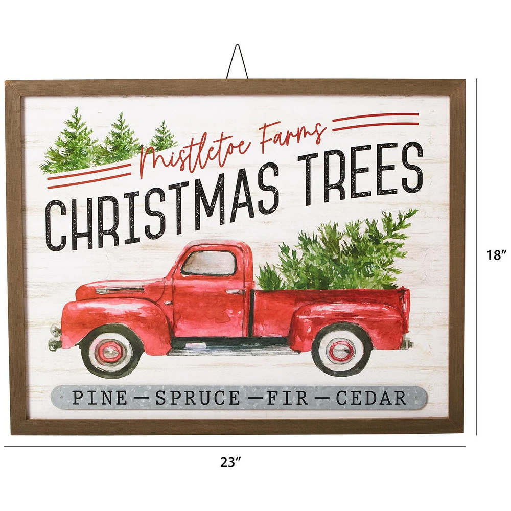 Holiday Time 23" Hanging Christmas Truck Sign