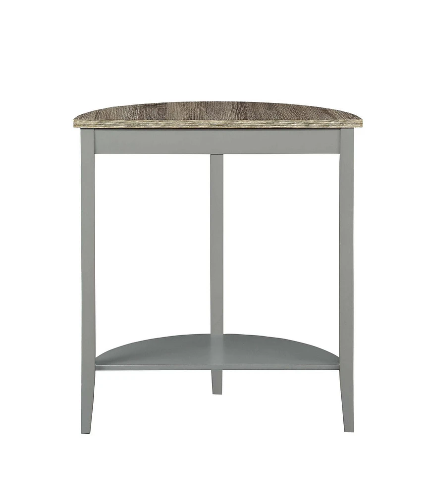 ACME Justino Console Table in Gray Oak & Gray