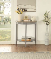 ACME Justino Console Table in Gray Oak & Gray