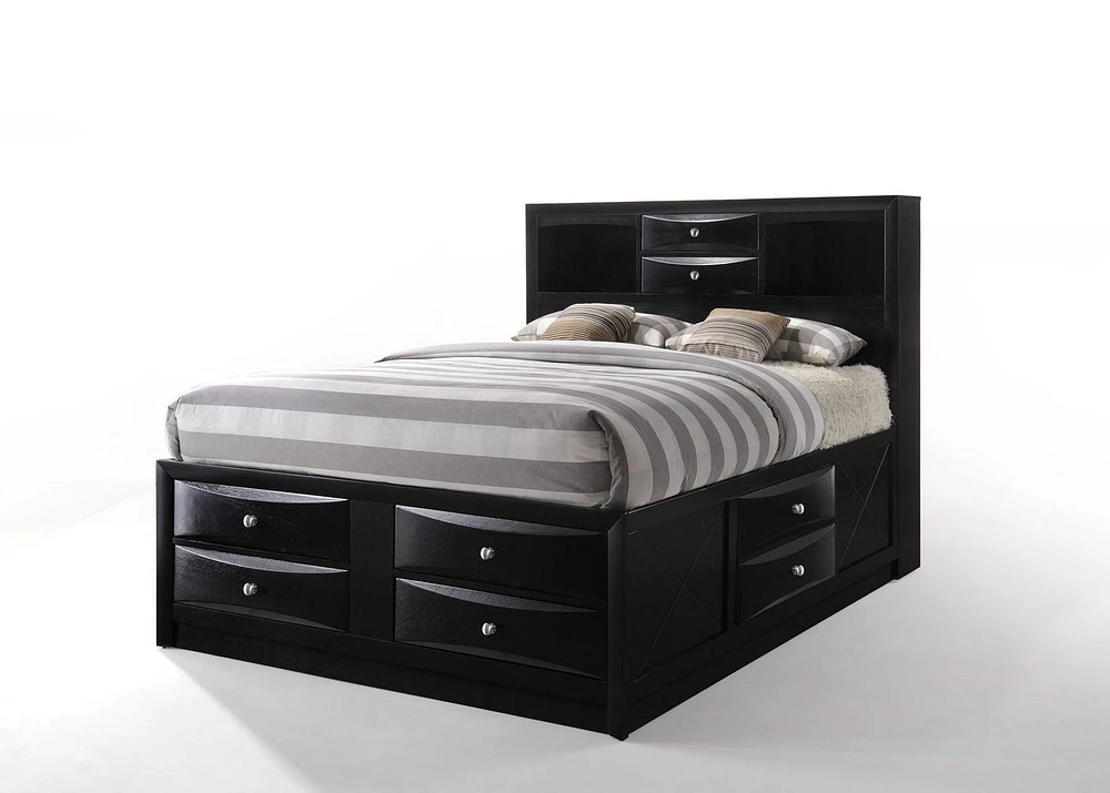 ACME Ireland Queen Bed with Storage in Black