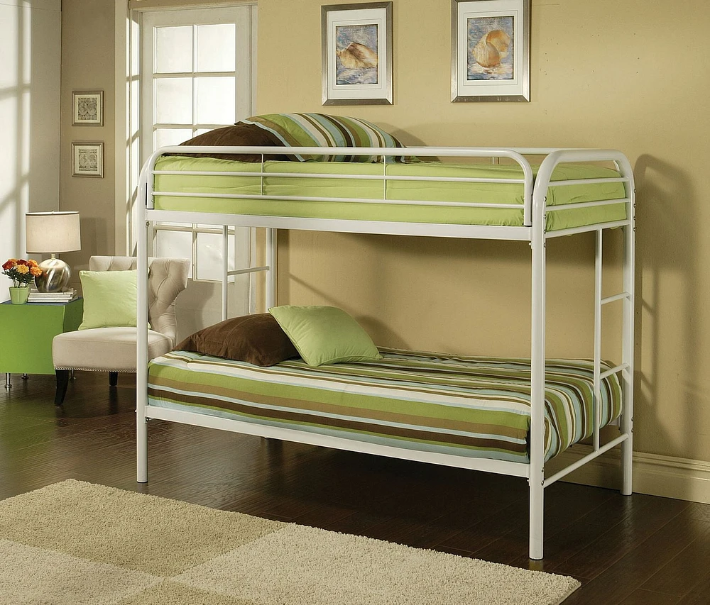 ACME Thomas Twin over Twin Bunk Bed in White