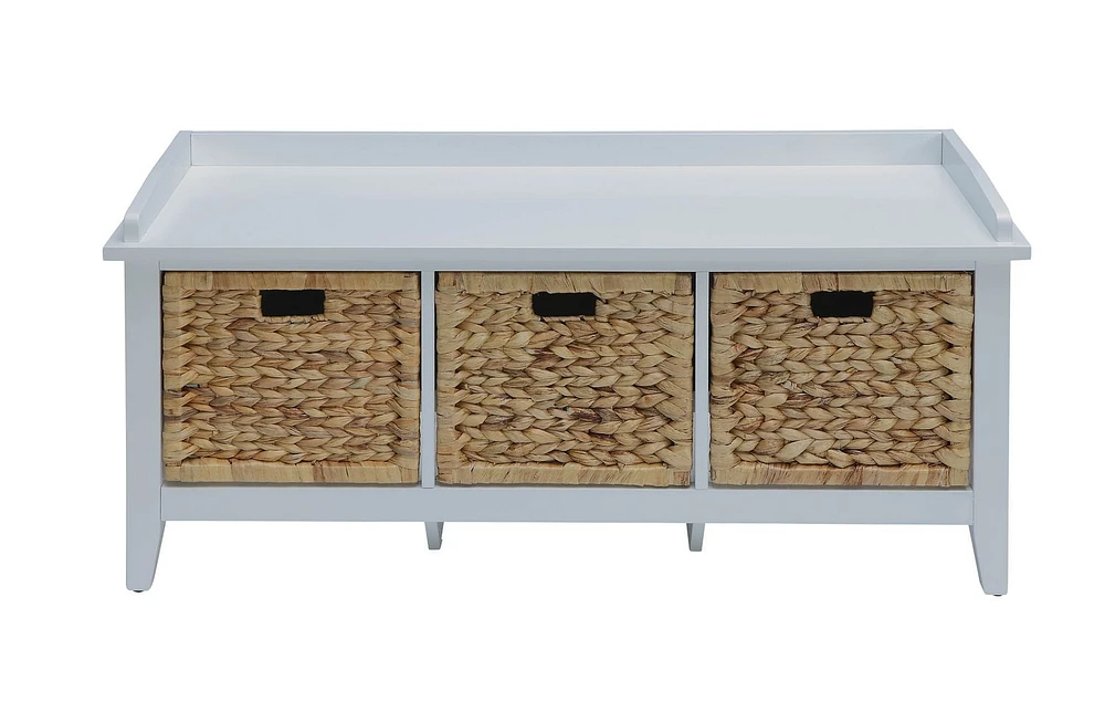 ACME Flavius Bench with Storage in White