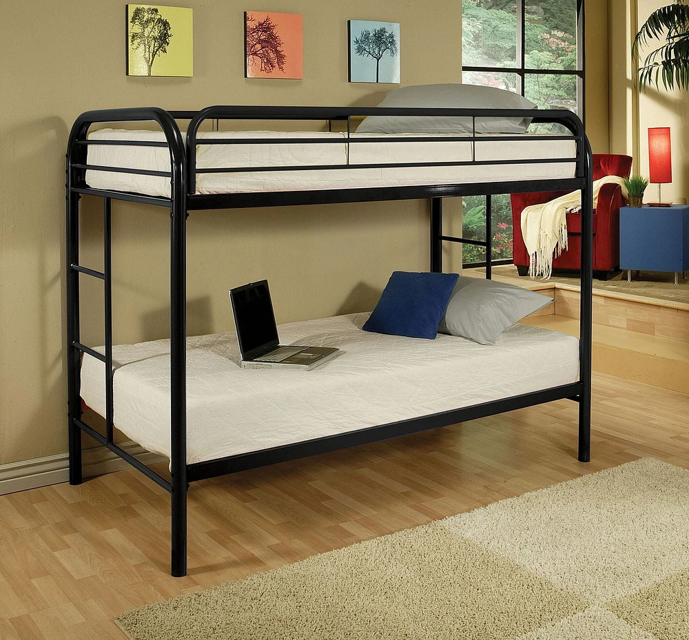 ACME Thomas Twin over Twin Bunk Bed in Black