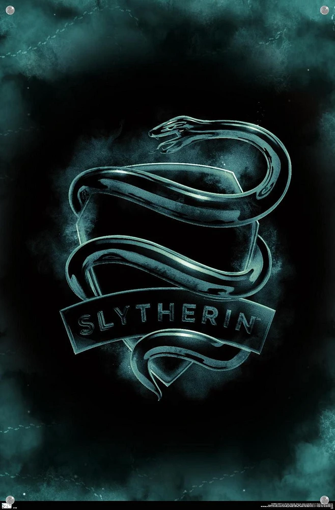 Harry Potter - Slytherin Crest Magic Wall Poster, 22.375" x 34"