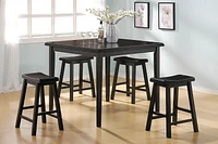 ACME Gaucho 5Pc Pack Counter Height Set in Black