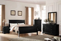 ACME Louis Philippe Queen Bed in Black