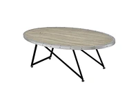 ACME Allis Coffee Table in Weathered Gray Oak