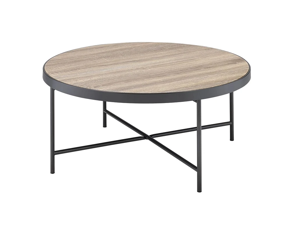 ACME Bage Coffee Table in Weathered Gray Oak