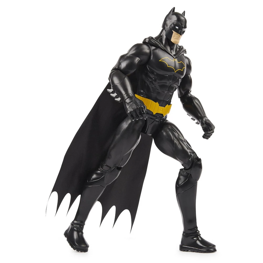 Batman 12-inch Action Figure (Black Suit), for Kids Aged 3 and up