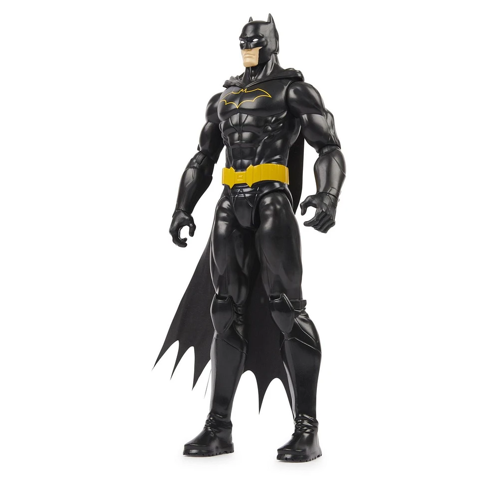 Batman 12-inch Action Figure (Black Suit), for Kids Aged 3 and up