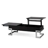 ACME Calnan Coffee Table w/Lift Top in Black & Chrome