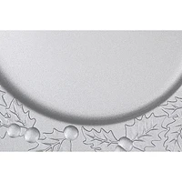 Charger Plate (Hollyberries) (Silver) (13") - Set of 6