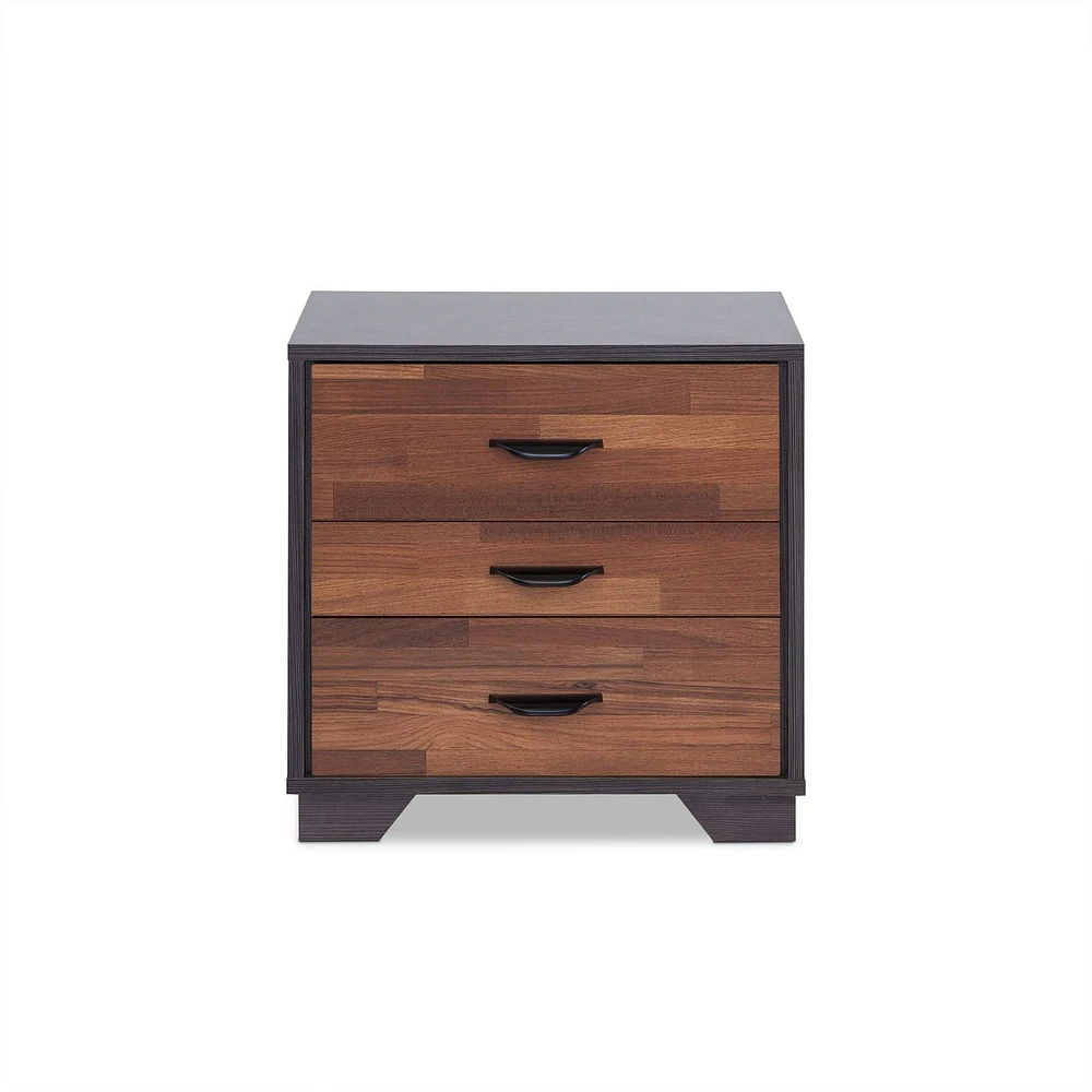 ACME Eloy Nightstand in Walnut & Espresso