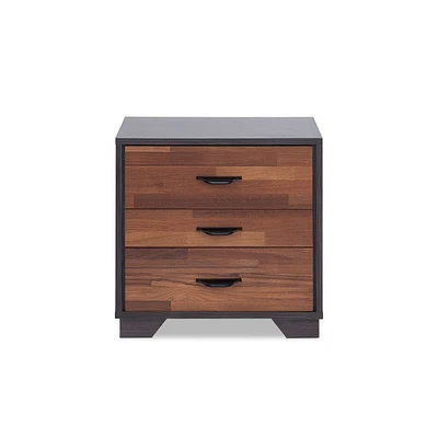 ACME Eloy Nightstand in Walnut & Espresso