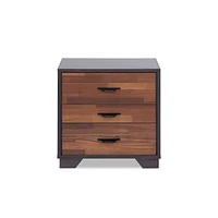 ACME Eloy Nightstand in Walnut & Espresso