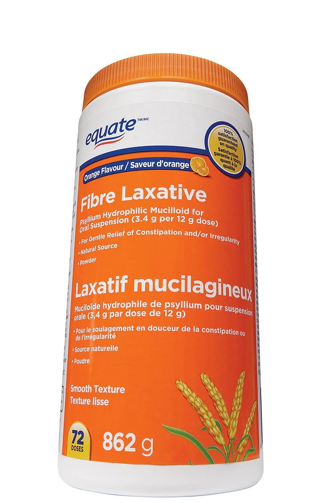 Equate Fibre Laxative Orange Flavour, 72 doses 862g