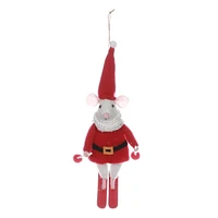 HOLIDAY TIME SKI MOUSE ORNAMENT