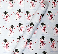 Holiday Time Christmas Gift Wrapping Paper Reversible Jumbo Roll, Snowman and Snowflakes, Quantity 280 square feet