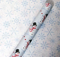 Holiday Time Christmas Gift Wrapping Paper Reversible Jumbo Roll, Snowman and Snowflakes, Quantity 280 square feet