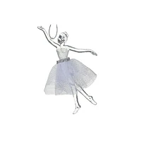 Ballerina With Organza Tutu Ornament - Set of 12