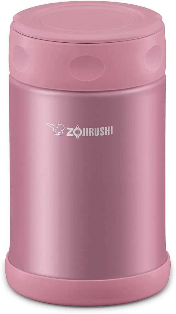 Zojirushi Vacuum Insulated Stainless Steel 17 Oz. Food Jar, Shiny Pink