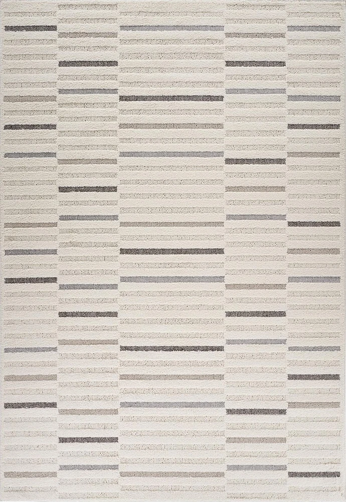 Rug Branch Nimbus Modern Indoor Area Rug, Cream Grey, Geometric - Living Room, Bedroom, Dining Room, and Kitchen