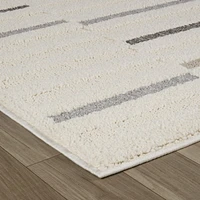 Rug Branch Nimbus Modern Indoor Area Rug, Cream Grey, Geometric - Living Room, Bedroom, Dining Room, and Kitchen