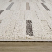 Rug Branch Nimbus Modern Indoor Area Rug, Cream Grey, Geometric - Living Room, Bedroom, Dining Room, and Kitchen