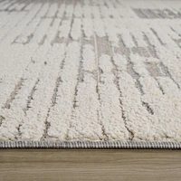 Rug Branch Nimbus Abstract Indoor Area Rug, Cream Grey, Modern - Living Room, Bedroom, Dining Room, and Kitchen