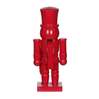 HOLIDAY TIME RED WOOD NUTCRACKER