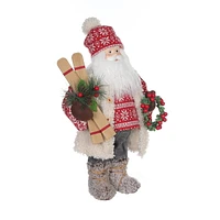 HOLIDAY TIME16IN FABRIC SANTA TABLETOP DECOR