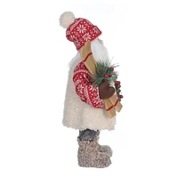 HOLIDAY TIME16IN FABRIC SANTA TABLETOP DECOR