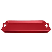 Rect. Serving Tray With Handle (Red) 