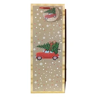 CHRISTMAS GIFT BAG - TREE/CAR DESIGN, WINE BAG 12.8X8.4X36cm, Wine Bag