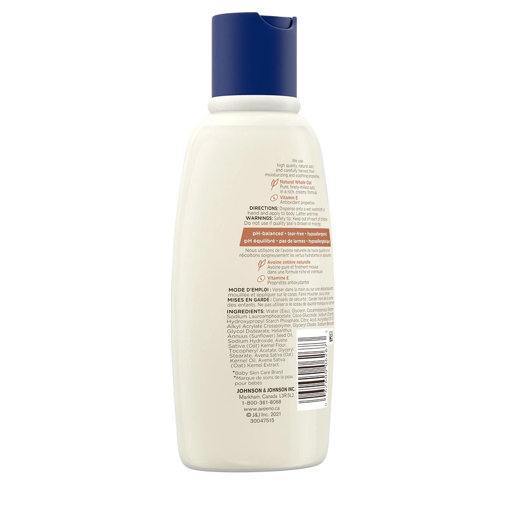 Aveeno Baby Soothing Hydration Creamy Wash for  Dry Sensitive Skin - Natural oat + vitamin E - Fragrance-Free, 236 mL, 236 mL