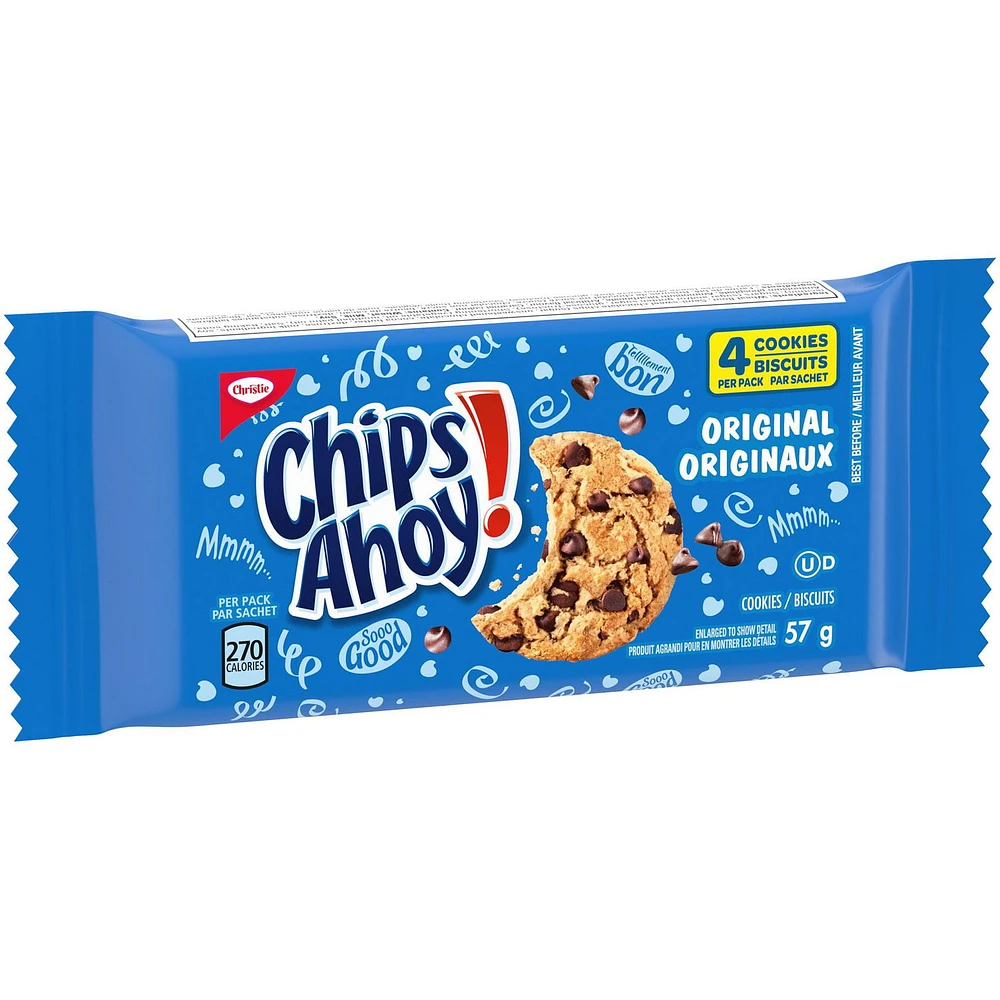 Chips Ahoy! Original 4Pk Cookies 57G, 57 g