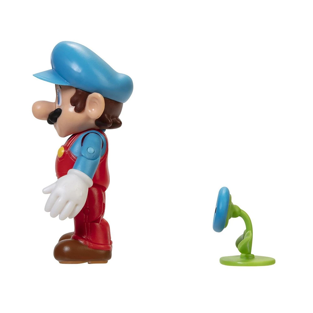 World of Nintendo 4" Figure - Ice Mario with Ice Flower