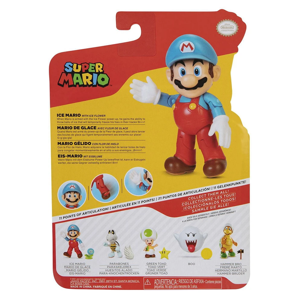 World of Nintendo 4" Figure - Ice Mario with Ice Flower