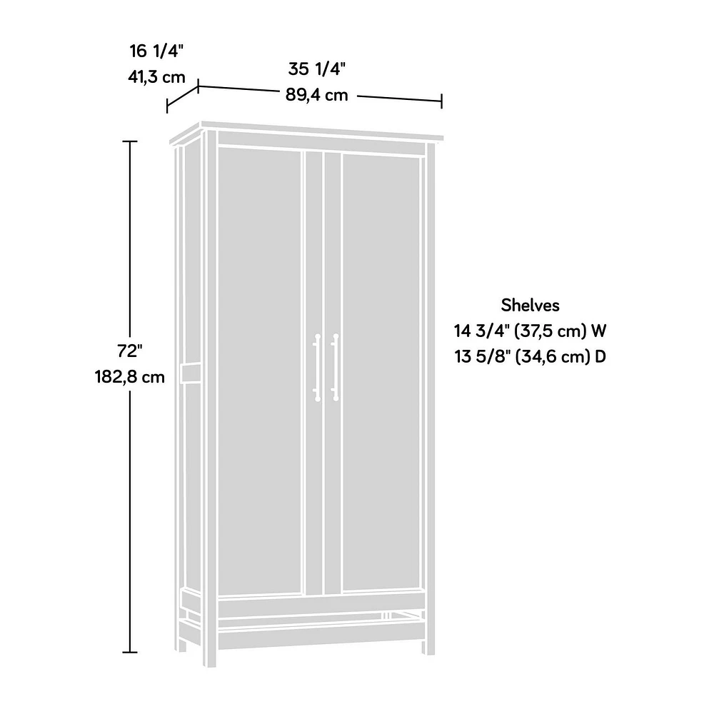 Sauder Granite Trace Storage Cabinet, Rustic Cedar, 424991