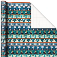 Hallmark Nightmare Before Christmas Wrapping Paper Bundle with Cut Lines on Reverse (3 Rolls: 60 sq. ft.), Hallmark Wrapping Paper 3-Pack