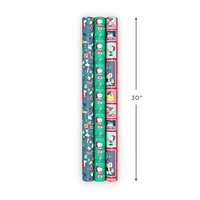 Hallmark Peanuts Christmas Wrapping Paper with Cutlines on Reverse (3 Rolls: 60 sq. ft.)