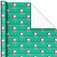 Hallmark Peanuts Christmas Wrapping Paper with Cutlines on Reverse (3 Rolls: 60 sq. ft.)