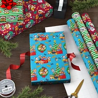 Hallmark Paw Patrol Christmas Wrapping Paper with Cutlines on Reverse (3 Rolls: 60 sq. ft.)